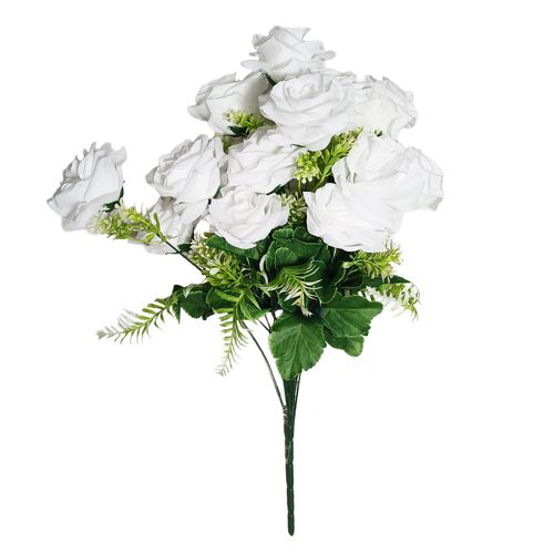Buquê de Rosas Artificial 63cm em Plástico Bella Garden