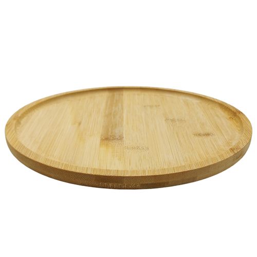 Bandeja Redonda 24cm Em Bambu Top Útil