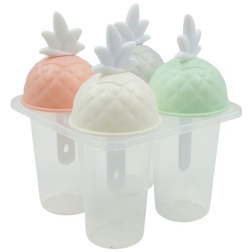 Forma de Picolé Abacaxi C/ 4 Divisórias em Plástico Interponte