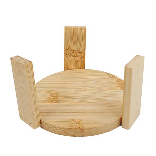 Kit 6 Porta Copos C/Suporte 10x10cm de Bambu Imporiente