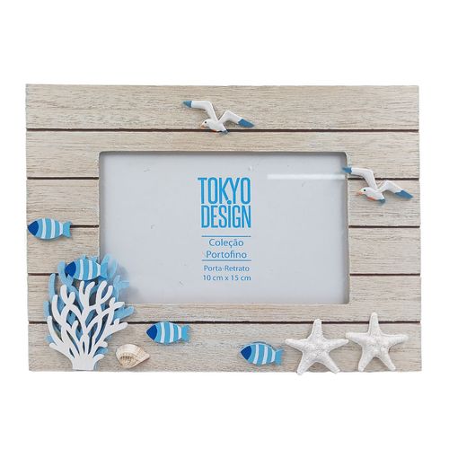 Porta Retrato Náutico Decorativo 10x15cm em MDF Multiart