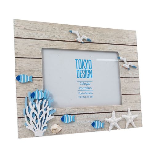 Porta Retrato Náutico Decorativo 10x15cm em MDF Multiart
