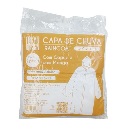 Capa de Chuva 120x80cm em Plástico Multiart