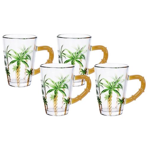 Jogo de Caneca Trancoso 4 Peças 210ml em Vidro Hauskraft