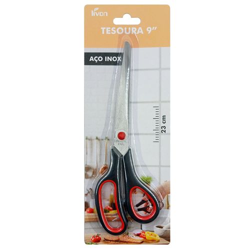 Tesoura Multiuso 23cm em Aço Inox Livon