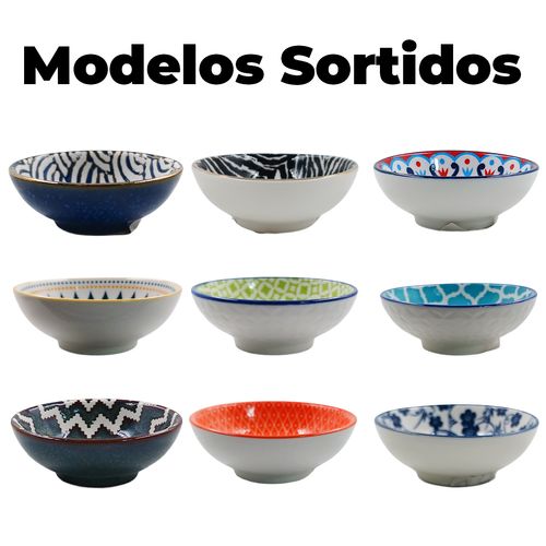 Mini Bowl Estampado 8x3cm em Porcelana Pracaza