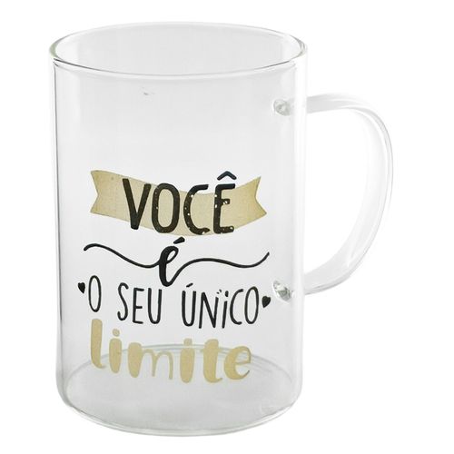 Caneca Sorte Do Dia 350ml em Vidro Fu Xing