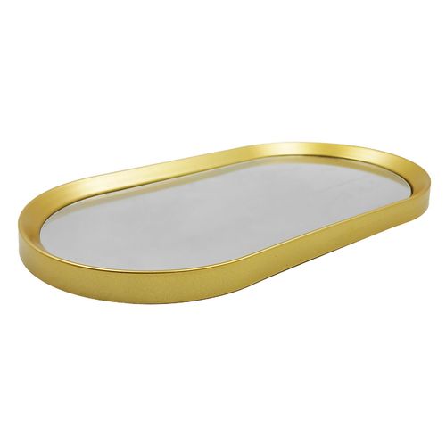 Bandeja Espelhada Decorativa 28x14,8cm em Plástico Dcarte