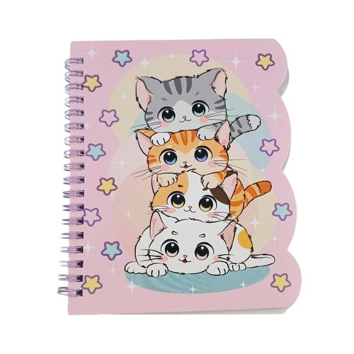 Caderno Gatinhos 12x17cm 58 Folhas em Papel Dcarte