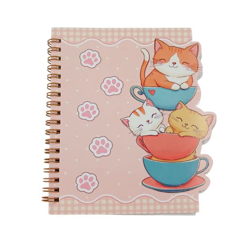 Caderno Gatinhos 12x17cm 58 Folhas em Papel Dcarte