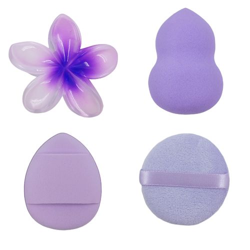 Kit Esponja Color C/ Prendedor De Cabelo 4 Peças em Plástico Dcarte