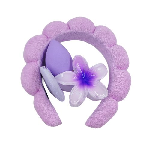 Kit Esponja Color C/ Prendedor De Cabelo 4 Peças em Plástico Dcarte