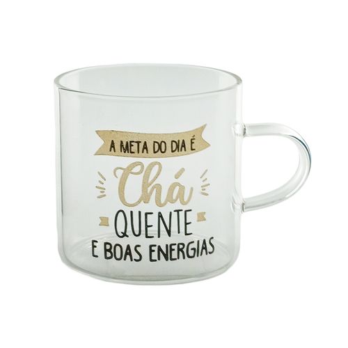 Caneca Frases Divertidas 180ml em Vidro Fu Xing