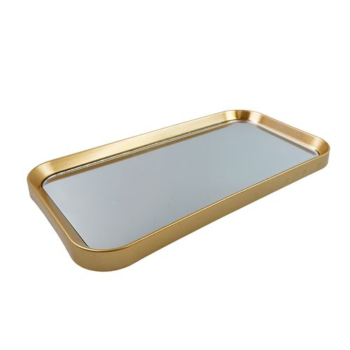 Bandeja Espelhada Decorativa 28x14,8cm em Plástico Dcarte