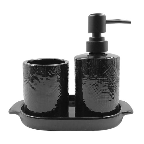 Kit de Banheiro 3 Peças em Porcelana Fu Xing