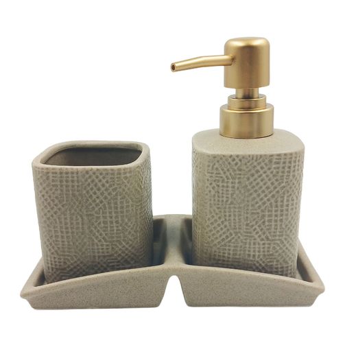 Kit de Banheiro 3 peças em porcelana Fu Xing