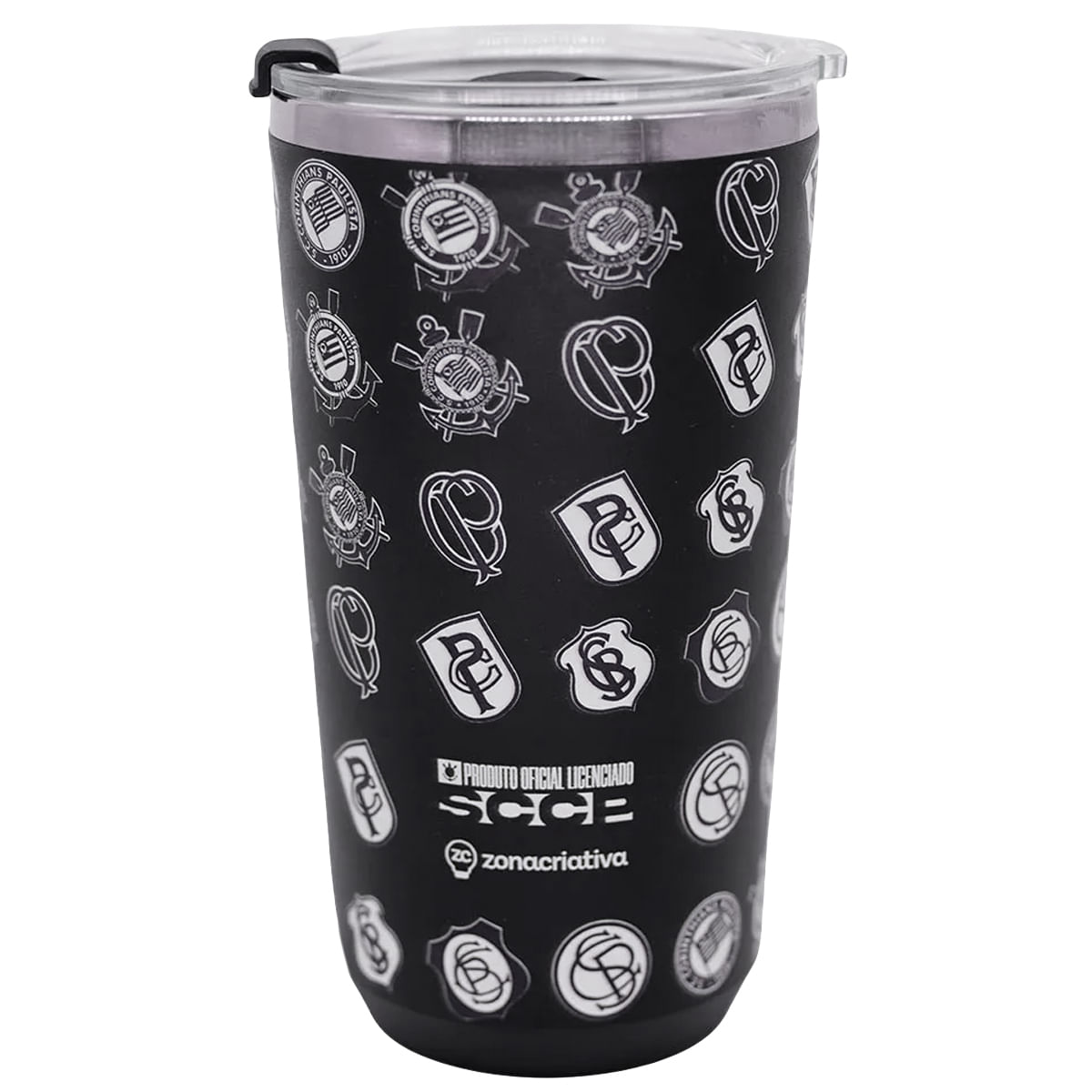 Copo Sky Corinthians 500ml em Aço Inox Zona Criativa