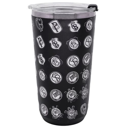 Copo Sky Corinthians 500ml em Aço Inox Zona Criativa