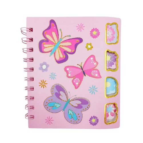 Caderno Borboletas 14,7x12,2cm 80 Folhas em Papel Dcarte