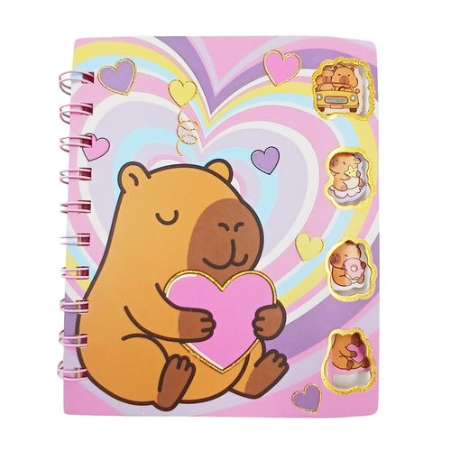 Caderno Capivara 14,7x12,2cm 80 Folhas em Papel Dcarte