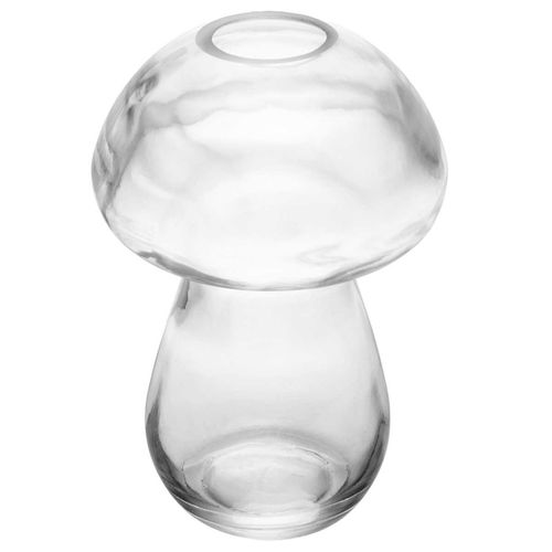 Vaso Decorativo Cogumelo 17cm em Vidro Lyor