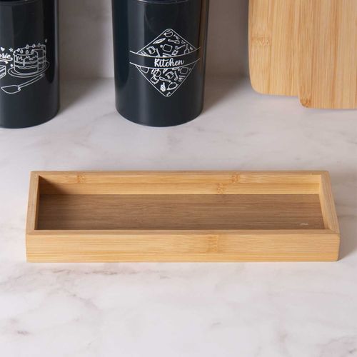 Bandeja Decorativa 28x10,5x3cm em Bambu Lyor