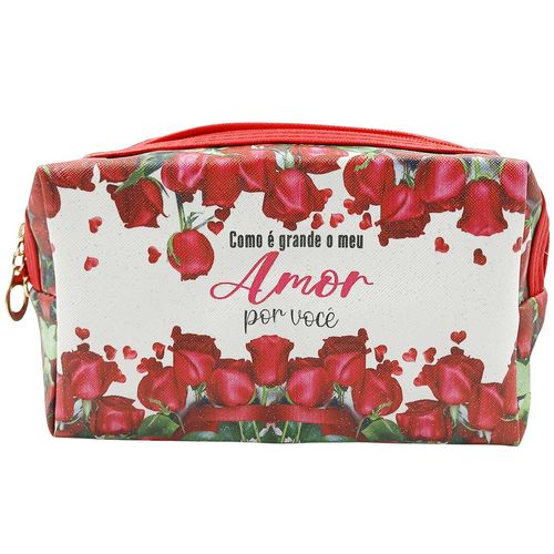 Nécessaire Te Amo C/ Alça 17,5x7cm em PVC Interponte
