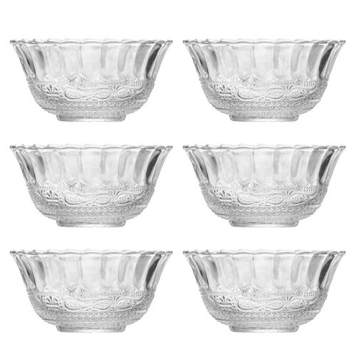 Jogo Bowl Angel 6 Peças 9x9x4,5cm em Vidro Lyor