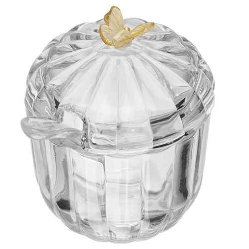 Açucareiro C/ Colher Butterfly 8x9,5cm em Cristal Lyor