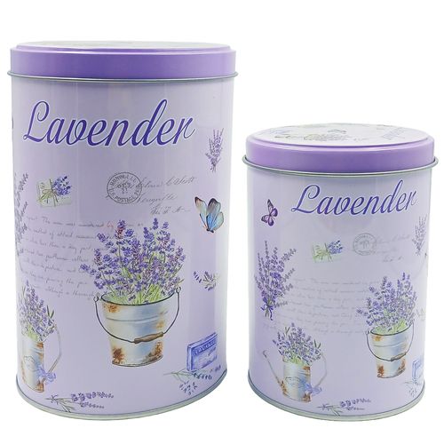 Kit Lata Lavender 2 Peças em Metal Livon