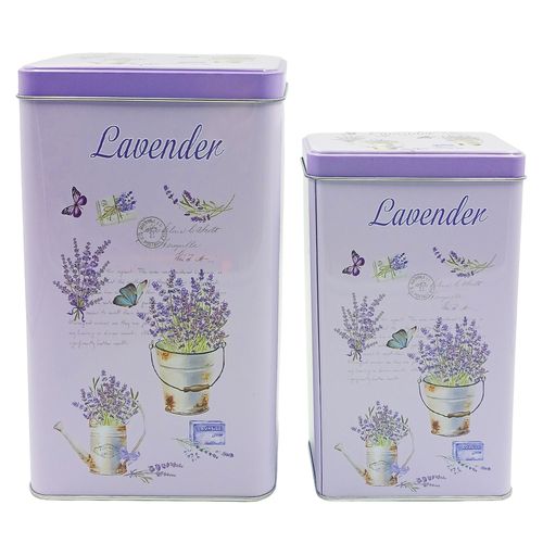 Kit Lata Lavender 2 Peças em Metal Livon