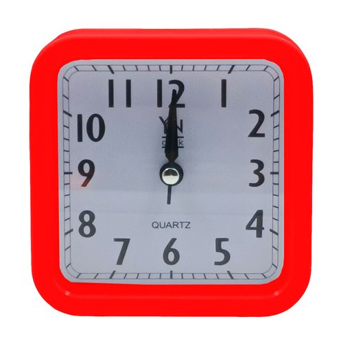 Relógio de Mesa Quadrado 10cm em Plástico Imporiente