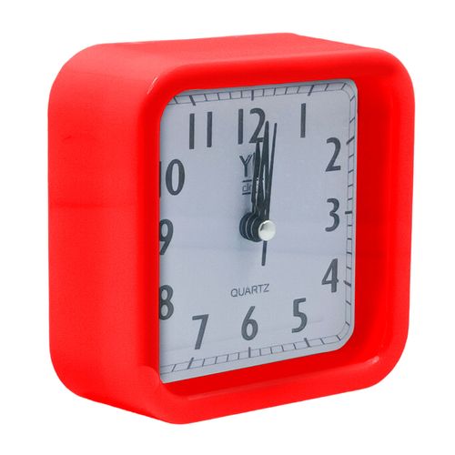 Relógio de Mesa Quadrado 10cm em Plástico Imporiente
