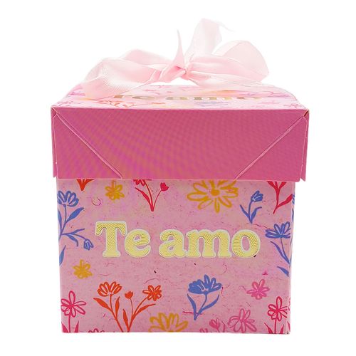 Caixa P/ Presente Te Amo 10x10cm em Papel Dcarte