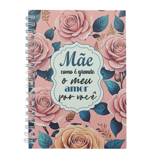 Bloco de Anotação Mãe Flores C/ Rosa 18x18cm em Papel Interponte