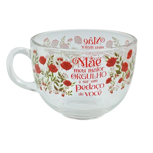 Caneca Mãe Orgulho 420ml em Vidro Rio De Ouro