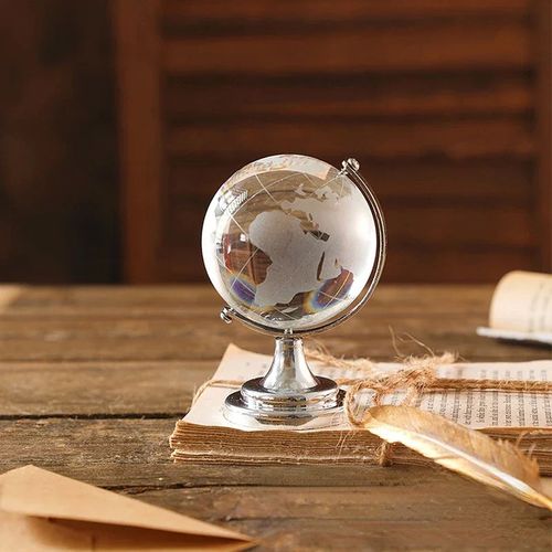 Mini Globo Terrestre Decorativo 11cm em Vidro Taimes