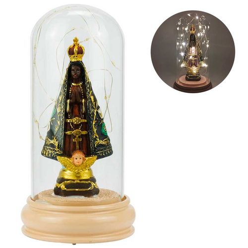 Cúpula Nossa Senhora Aparecida 24cm em Vidro Taimes