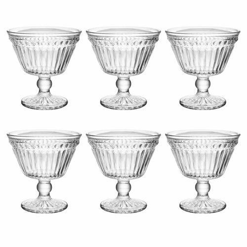 Jogo Taça Sorvete 6 Peças 160ml em Vidro Lyor