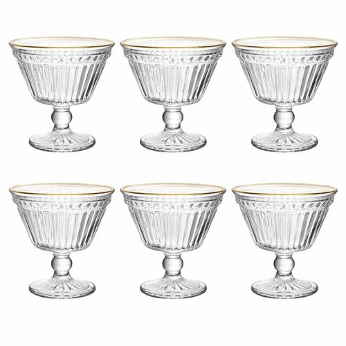 Jogo de Taça P/ Sobremesa 6 Peças 160ml em Vidro Lyor