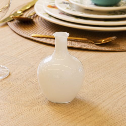 Vaso Decorativo White 11x7cm em Vidro Lyor