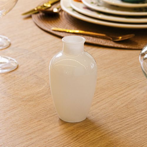 Vaso Decorativo White 13x7cm em Vidro Lyor