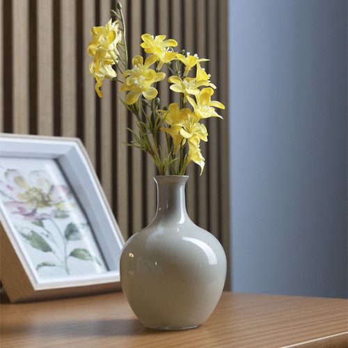 Vaso Decorativo Ivory 11x7cm em Vidro Lyor