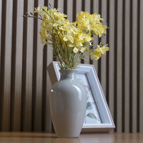 Vaso Decorativo Ivory 13x7cm em Vidro Lyor