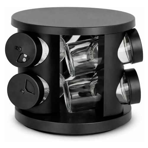 Jogo de Porta Condimento Giratório 7 Peças em Vidro Fu Xing