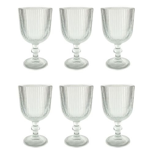 Jogo de Taças Versalhes 6 Peças 390ml em Vidro Kehome