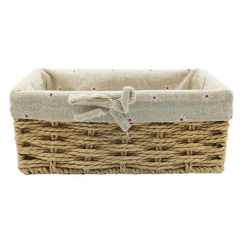 Jogo de Cestos 3 Peças 30x10,5cm em Algodão e Papel Kehome