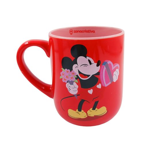 Jogo de Caneca Mickey e Minnie Namorados 400ml 2 Peças em Cerâmica Zona Criativa