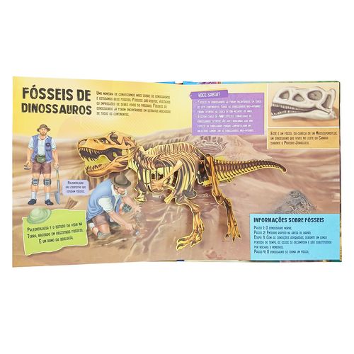 Livro Incríveis Dinossauros 25x23cm em Papel Todo Livro