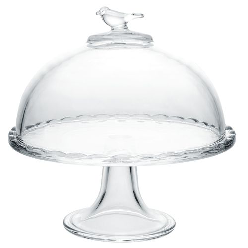Prato P/ Doce Bird 19x18cm em Vidro Wolff
